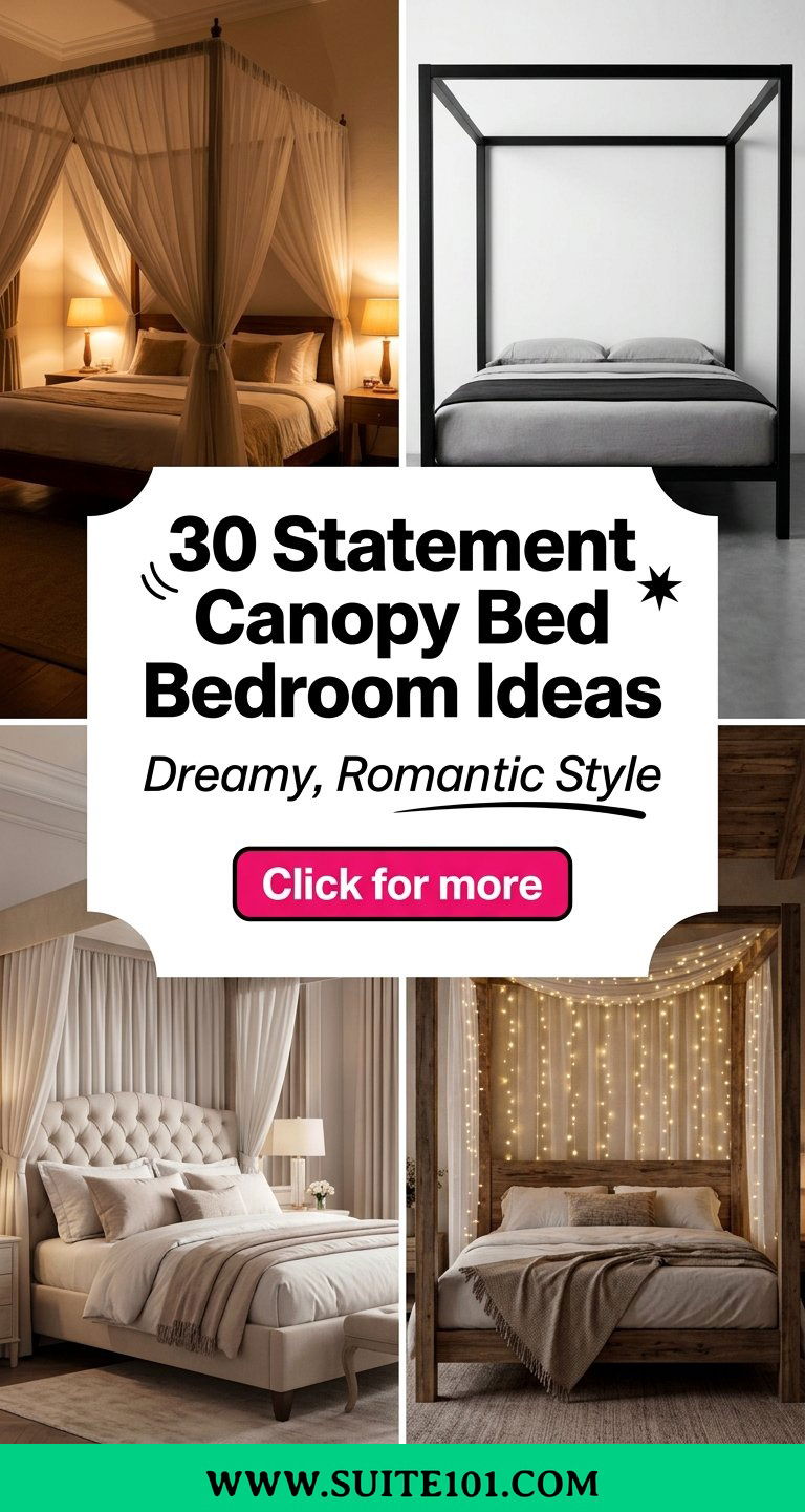 30 Statement Canopy Bed Bedroom Ideas for Dreamy Romantic Style - 30 Statement Canopy Bed Bedroom Ideas for Dreamy, Romantic Style