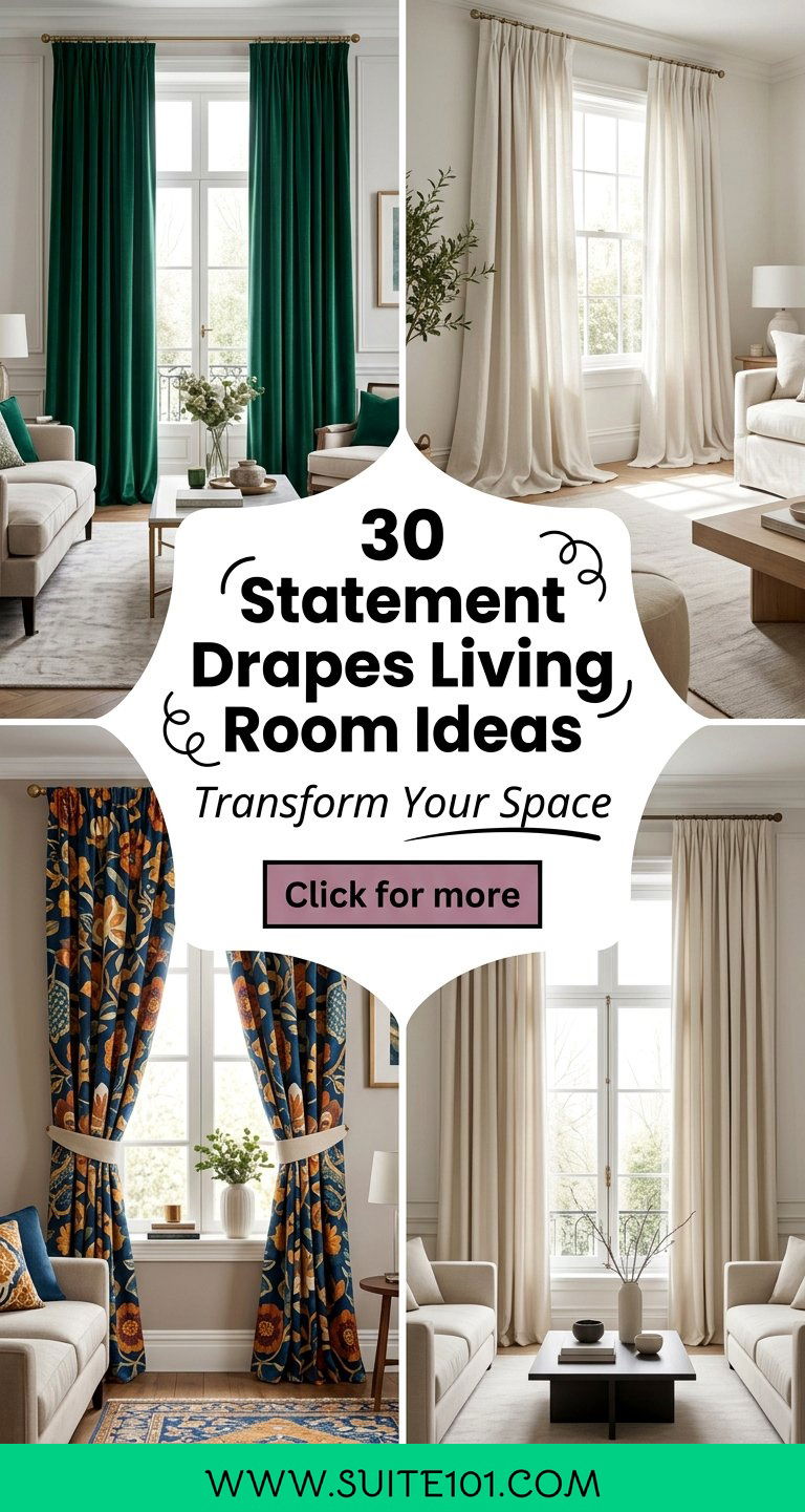 30 Statement Drapes Living Room Ideas to Transform Your Space - 30 Statement Drapes Living Room Ideas to Transform Your Space