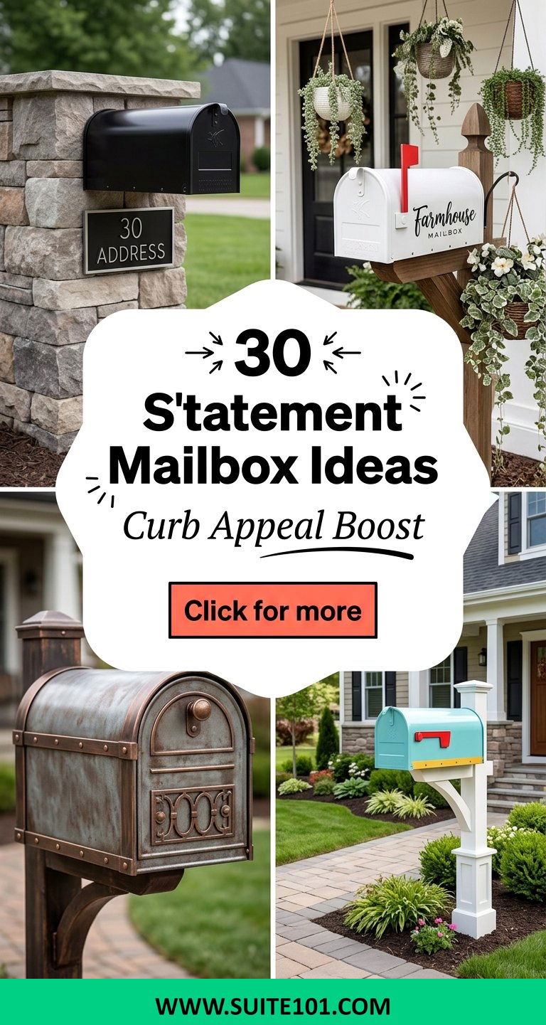 30 Statement Mailbox Ideas Aesthetic That Boost Curb Appeal - 30 Statement Mailbox Ideas Aesthetic That Boost Curb Appeal