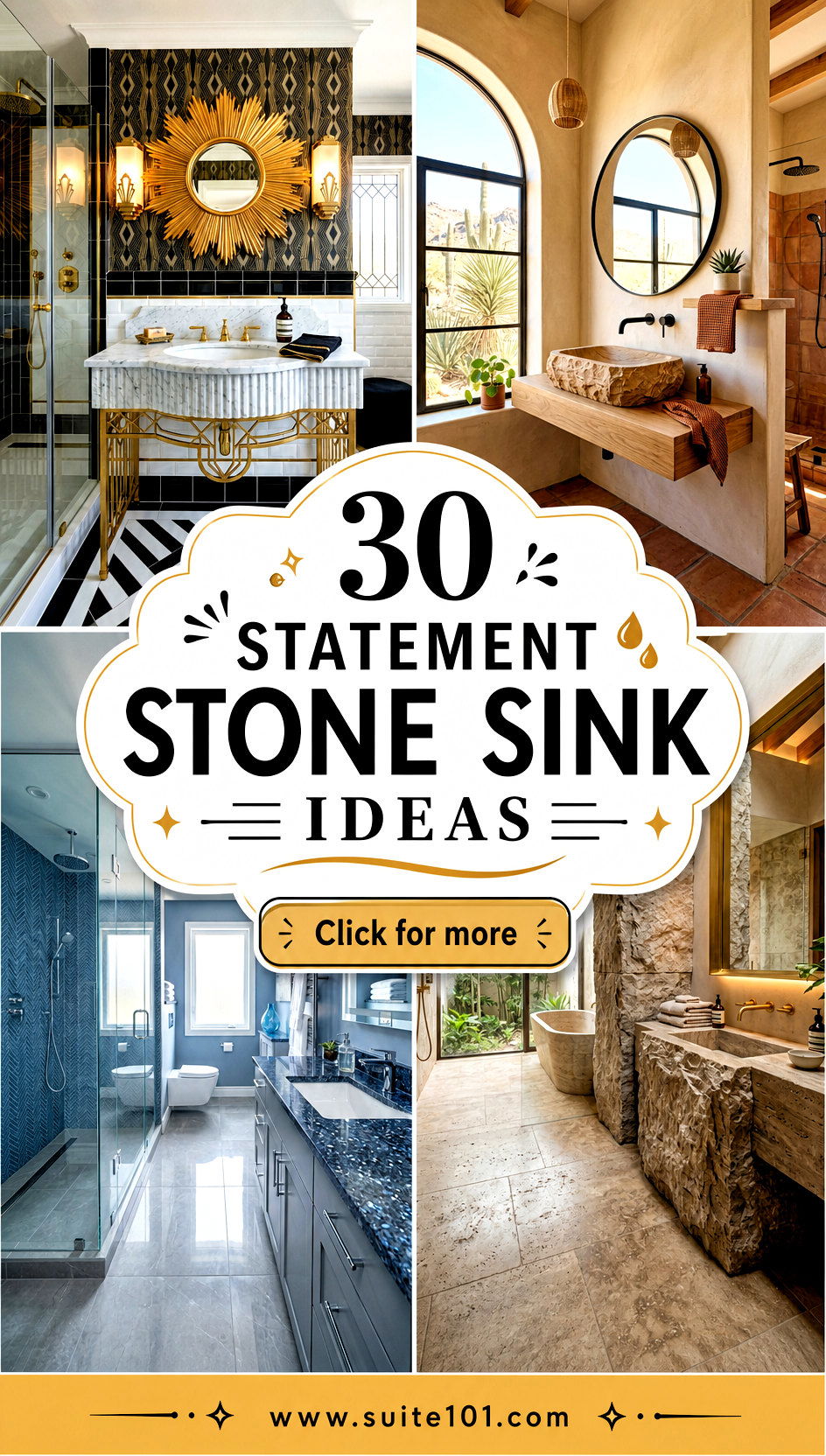 30 Statement Stone Sink Ideas to Elevate Your Bathroom or Kitchen - 30 Statement Stone Sink Ideas to Elevate Your Bathroom or Kitchen