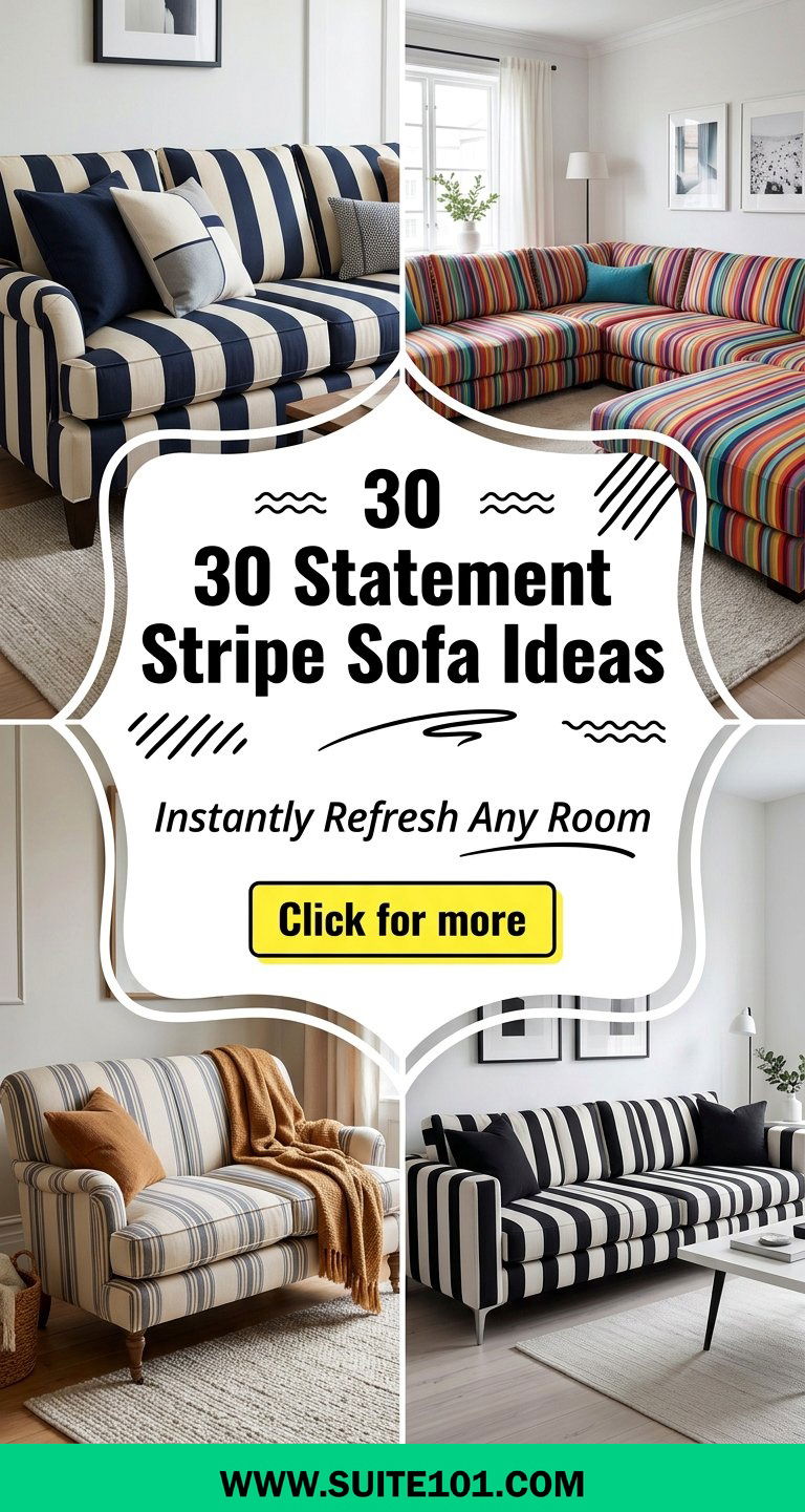 30 Statement Stripe Sofa Ideas That Instantly Refresh Any Room - 30 Statement Stripe Sofa Ideas That Instantly Refresh Any Room