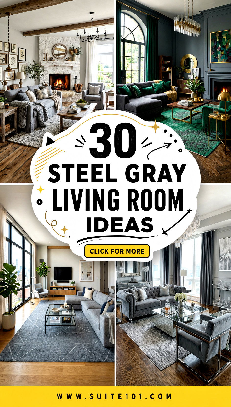 30 Steel Gray Living Room Ideas for a Modern Cozy Space - 30 Steel Gray Living Room Ideas for a Modern, Cozy Space