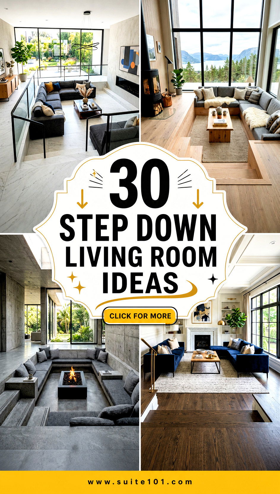30 Step Down Living Room Ideas Bold Levels for Cozy Style - 30 Step Down Living Room Ideas: Bold Levels for Cozy Style
