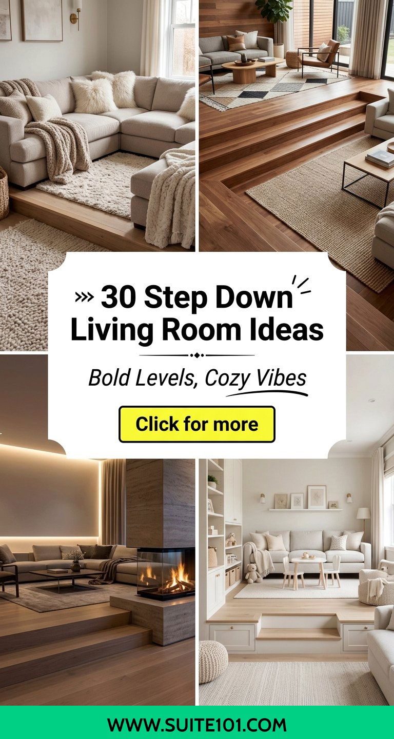 30 Step Down Living Room Ideas Bold Levels for Cozy Style - 30 Step Down Living Room Ideas: Bold Levels for Cozy Style