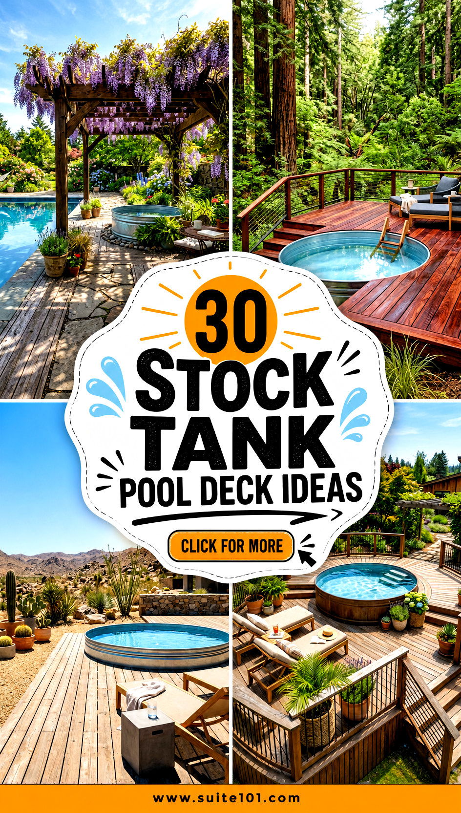 30 Stock Tank Pool Deck Ideas Build a Backyard Resort Look - 30 Stock Tank Pool Deck Ideas: Build a Backyard Resort Look