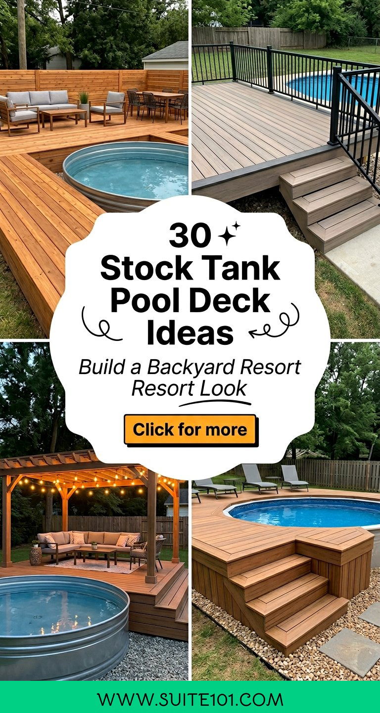 30 Stock Tank Pool Deck Ideas Build a Backyard Resort Look - 30 Stock Tank Pool Deck Ideas: Build a Backyard Resort Look