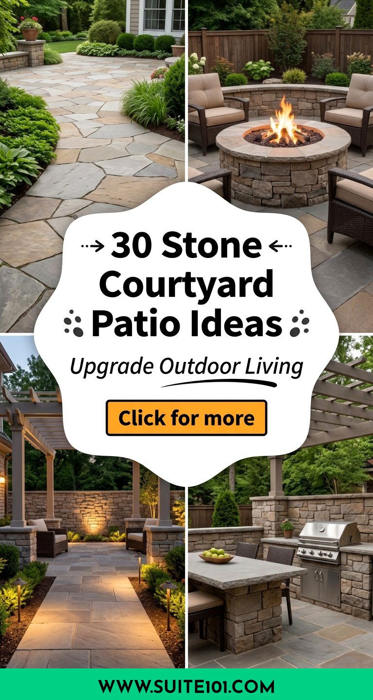 30 Stone Courtyard Patio Ideas to Upgrade Outdoor Living - 30 Stone Courtyard Patio Ideas to Upgrade Outdoor Living