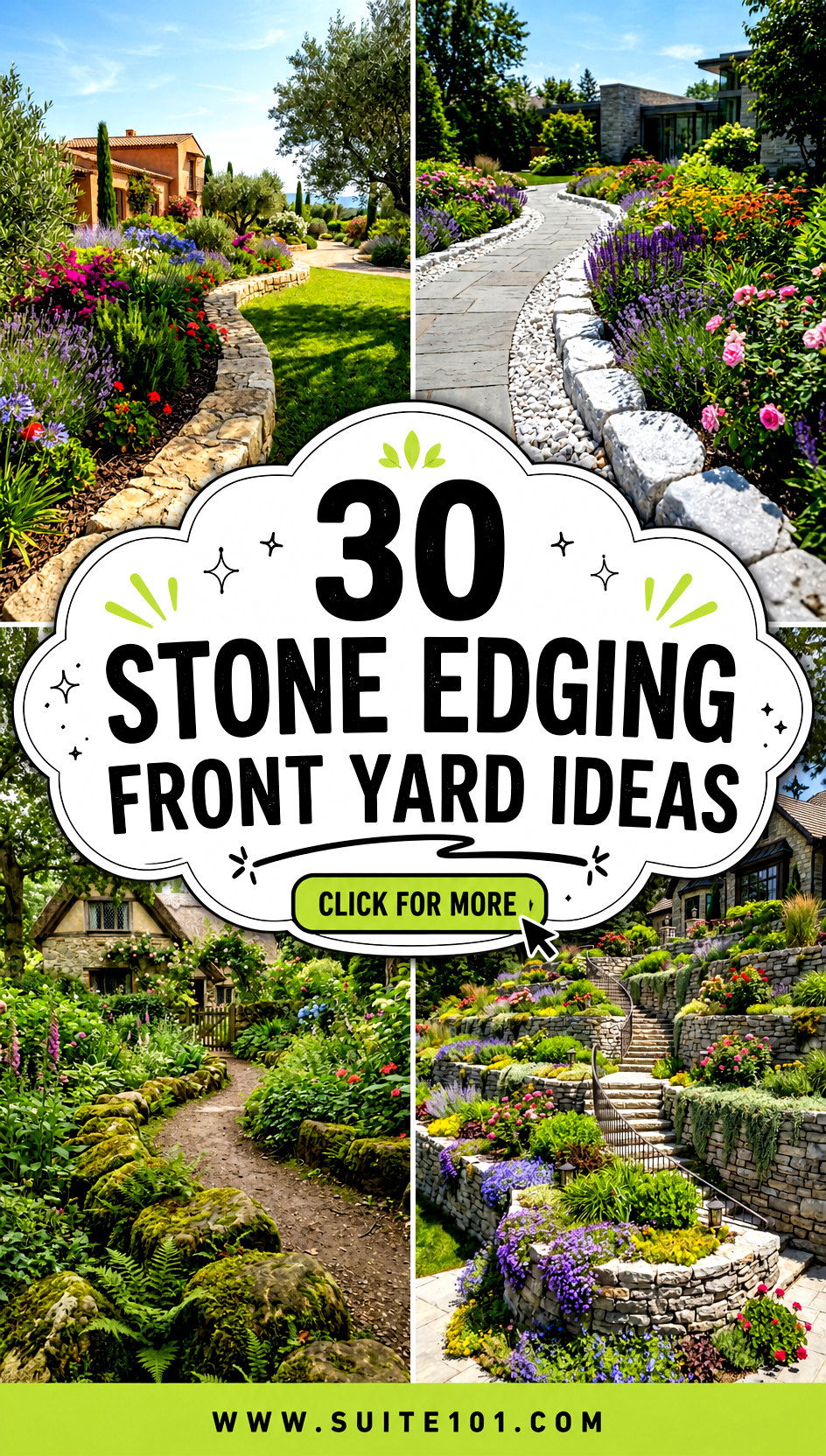 30 Stone Edging Front Yard Ideas Define Borders With Wow - 30 Stone Edging Front Yard Ideas: Define Borders With Wow