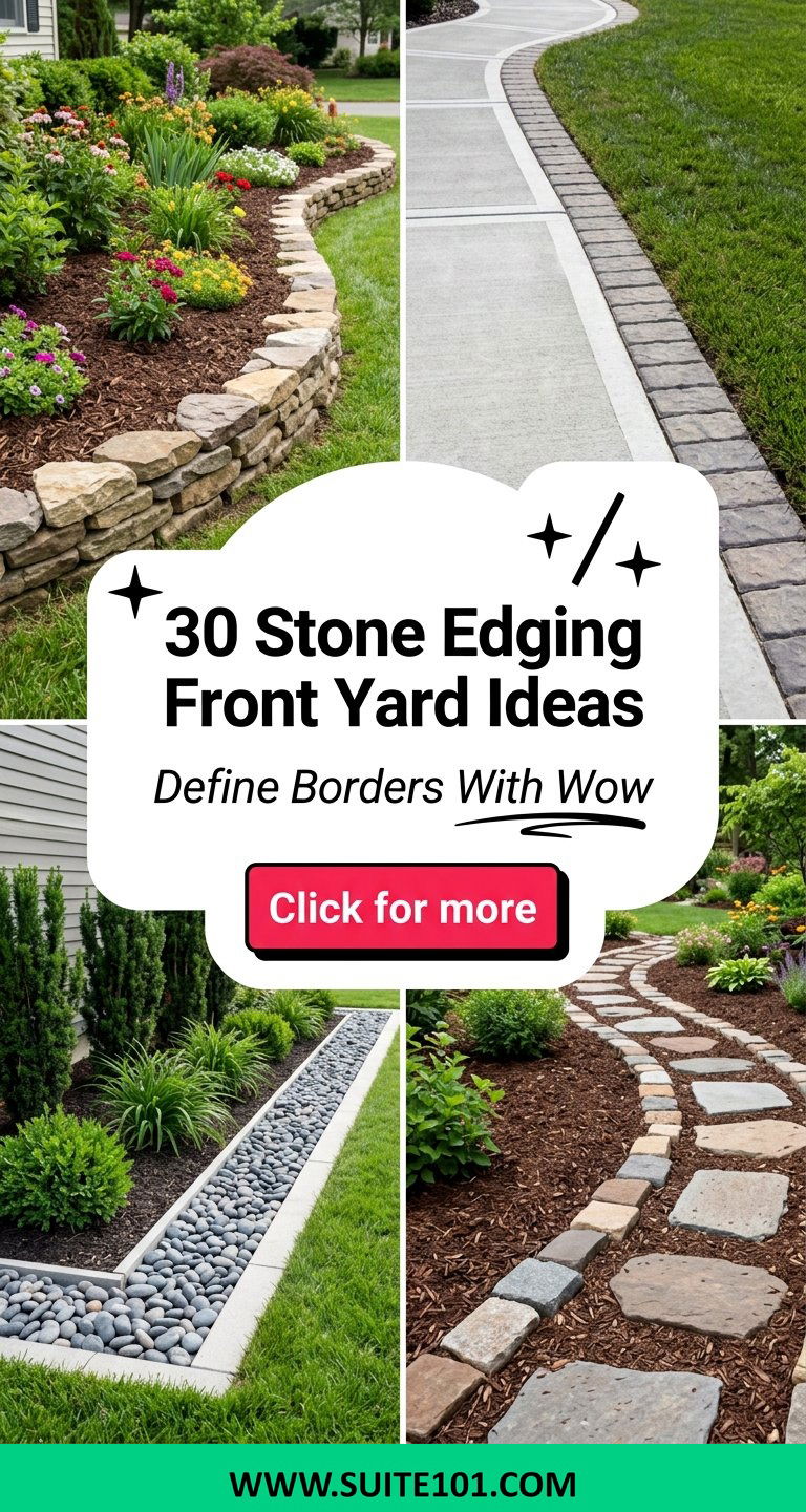 30 Stone Edging Front Yard Ideas Define Borders With Wow - 30 Stone Edging Front Yard Ideas: Define Borders With Wow