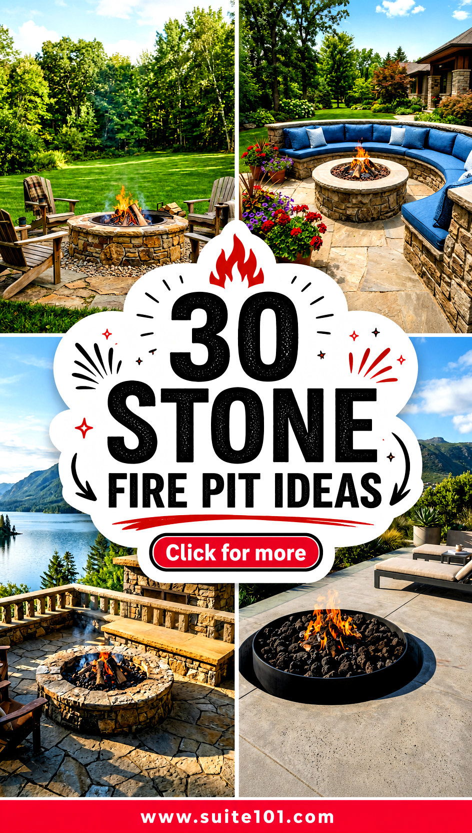 30 Stone Fire Pit Ideas Cozy Nights With Stunning Natural Stone - 30 Stone Fire Pit Ideas: Cozy Nights With Stunning Natural Stone