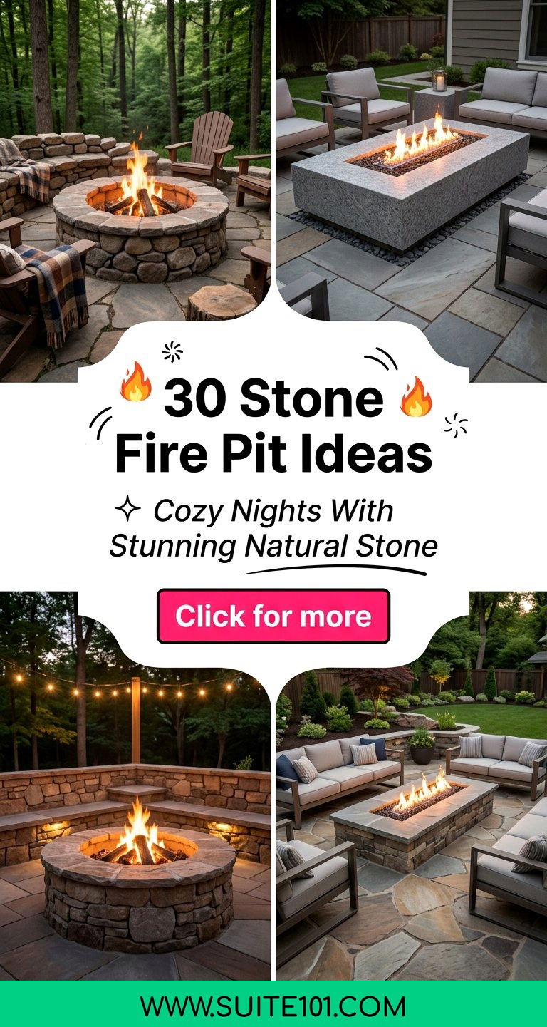 30 Stone Fire Pit Ideas Cozy Nights With Stunning Natural Stone - 30 Stone Fire Pit Ideas: Cozy Nights With Stunning Natural Stone
