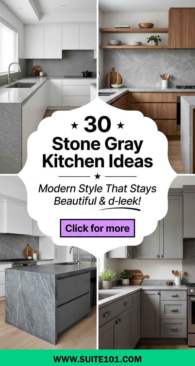 30 Stone Gray Kitchen Ideas Modern Style That Stays Beautiful - 30 Stone Gray Kitchen Ideas: Modern Style That Stays Beautiful
