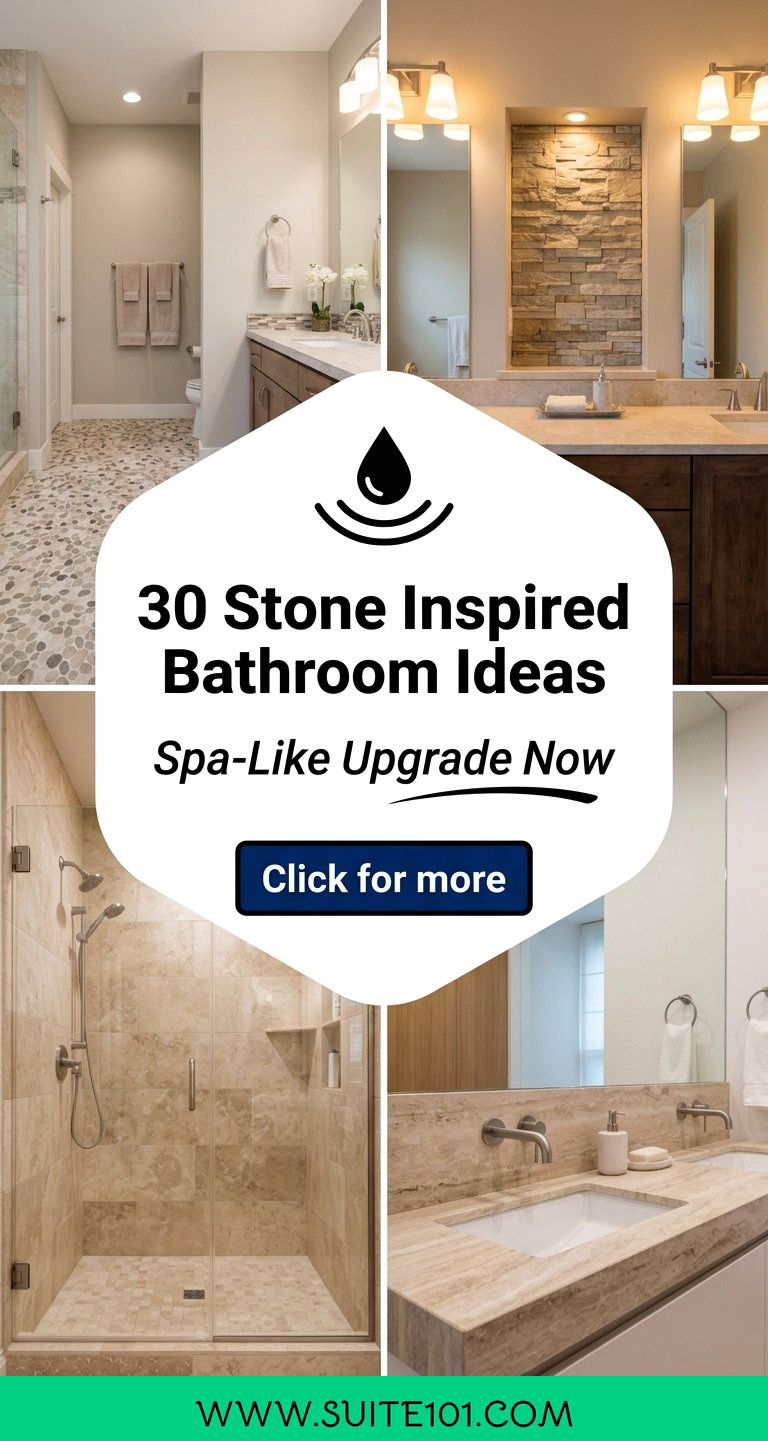 30 Stone Inspired Bathroom Ideas for a Spa-Like Upgrade Now - 30 Stone Inspired Bathroom Ideas for a Spa-Like Upgrade Now