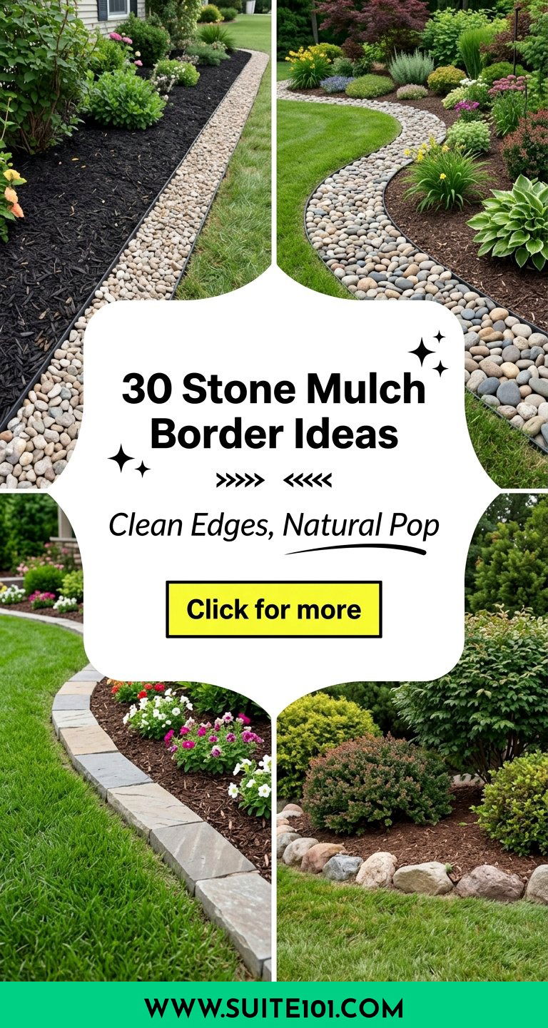 30 Stone Mulch Border Ideas Clean Edges With Natural Contrast - 30 Stone Mulch Border Ideas: Clean Edges With Natural Contrast