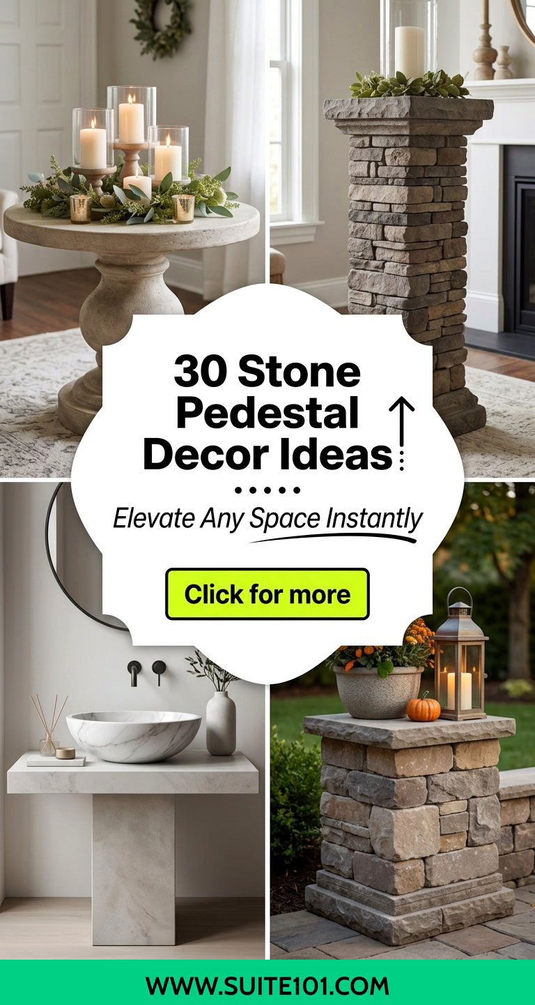 30 Stone Pedestal Decor Ideas to Elevate Any Space Instantly - 30 Stone Pedestal Decor Ideas to Elevate Any Space Instantly