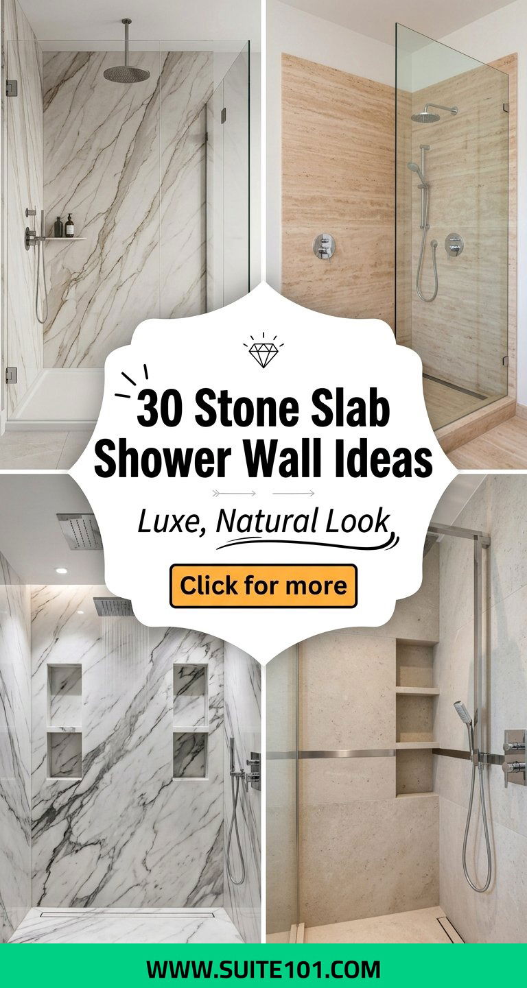 30 Stone Slab Shower Wall Ideas for a Luxe Natural Look - 30 Stone Slab Shower Wall Ideas for a Luxe, Natural Look