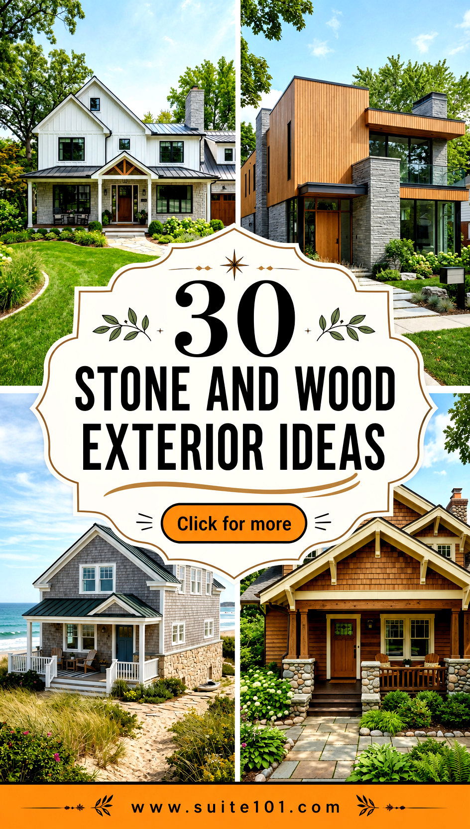 30 Stone and Wood Exterior Ideas for Timeless Modern Charm - 30 Stone and Wood Exterior Ideas for Timeless, Modern Charm