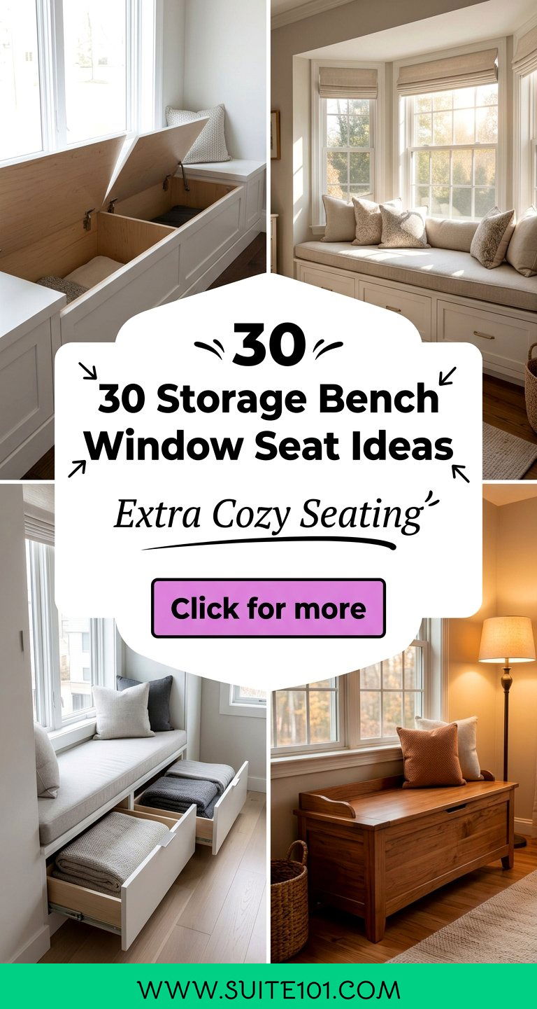 30 Storage Bench Window Seat Ideas for Extra Cozy Seating - 30 Storage Bench Window Seat Ideas for Extra Cozy Seating