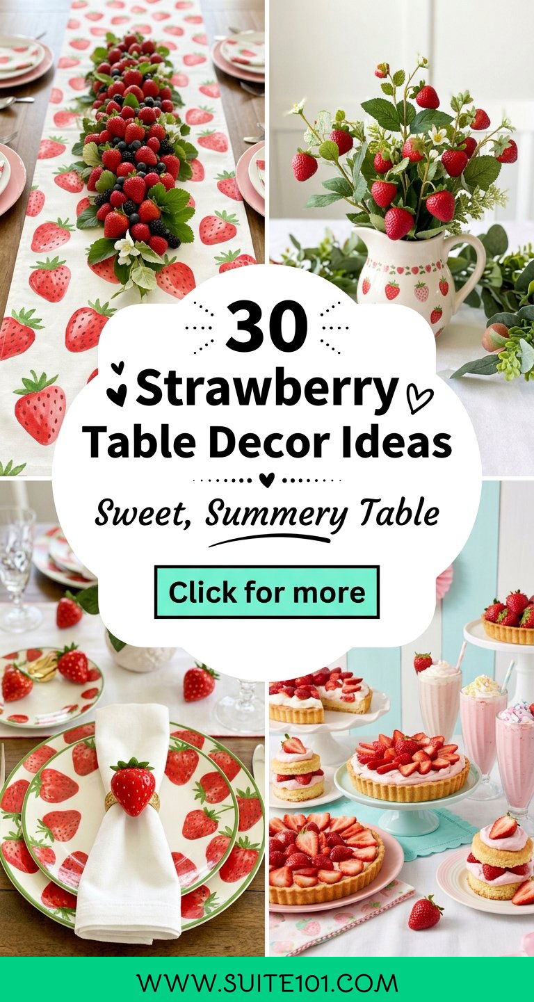30 Strawberry Table Decor Ideas for a Sweet Summery Table - 30 Strawberry Table Decor Ideas for a Sweet, Summery Table