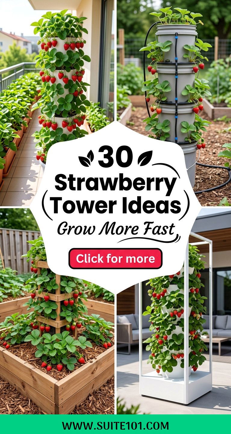 30 Strawberry Tower Ideas to Grow More in Less Space Fast - 30 Strawberry Tower Ideas to Grow More in Less Space Fast