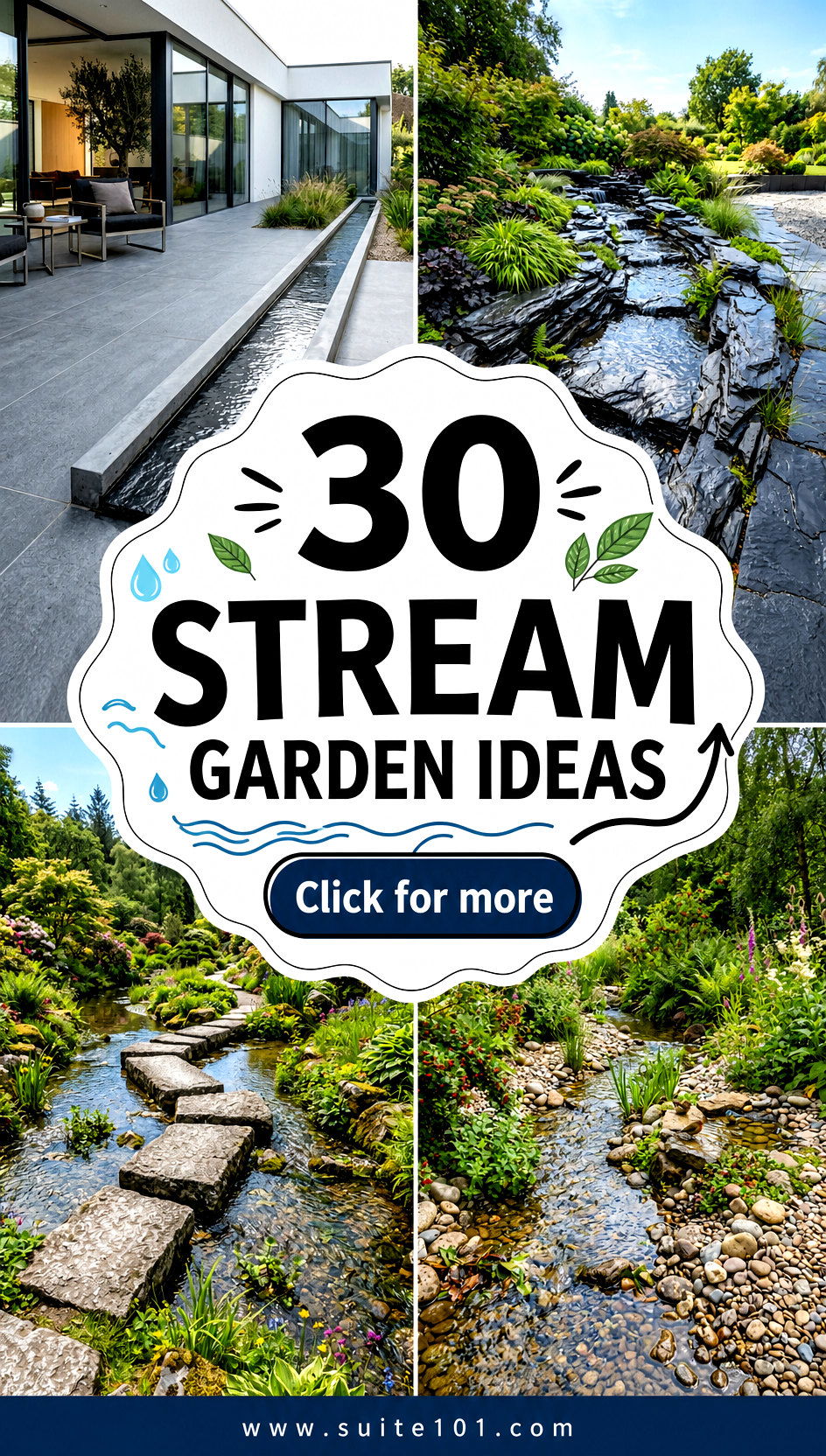 30 Stream Garden Ideas to Add Calm Waterfall Vibes at Home - 30 Stream Garden Ideas to Add Calm Waterfall Vibes at Home