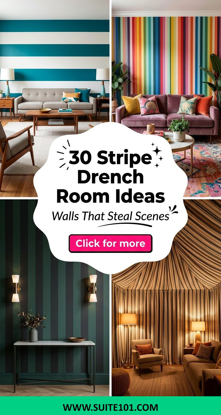30 Stripe Drench Room Ideas to Make Walls Feel Like Art - 30 Stripe Drench Room Ideas to Make Walls Feel Like Art
