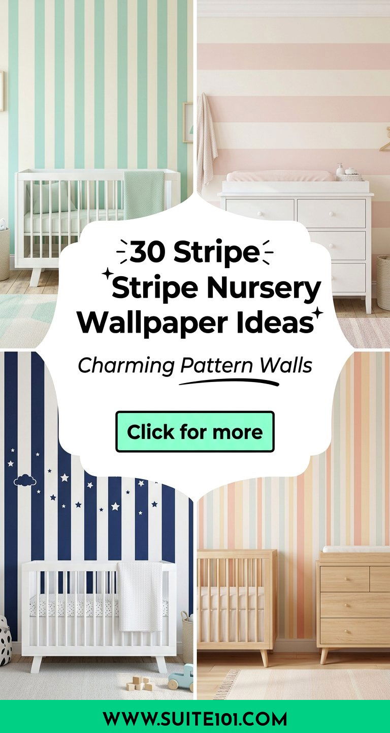 30 Stripe Nursery Wallpaper Ideas for Charming Pattern Walls - 30 Stripe Nursery Wallpaper Ideas for Charming Pattern Walls