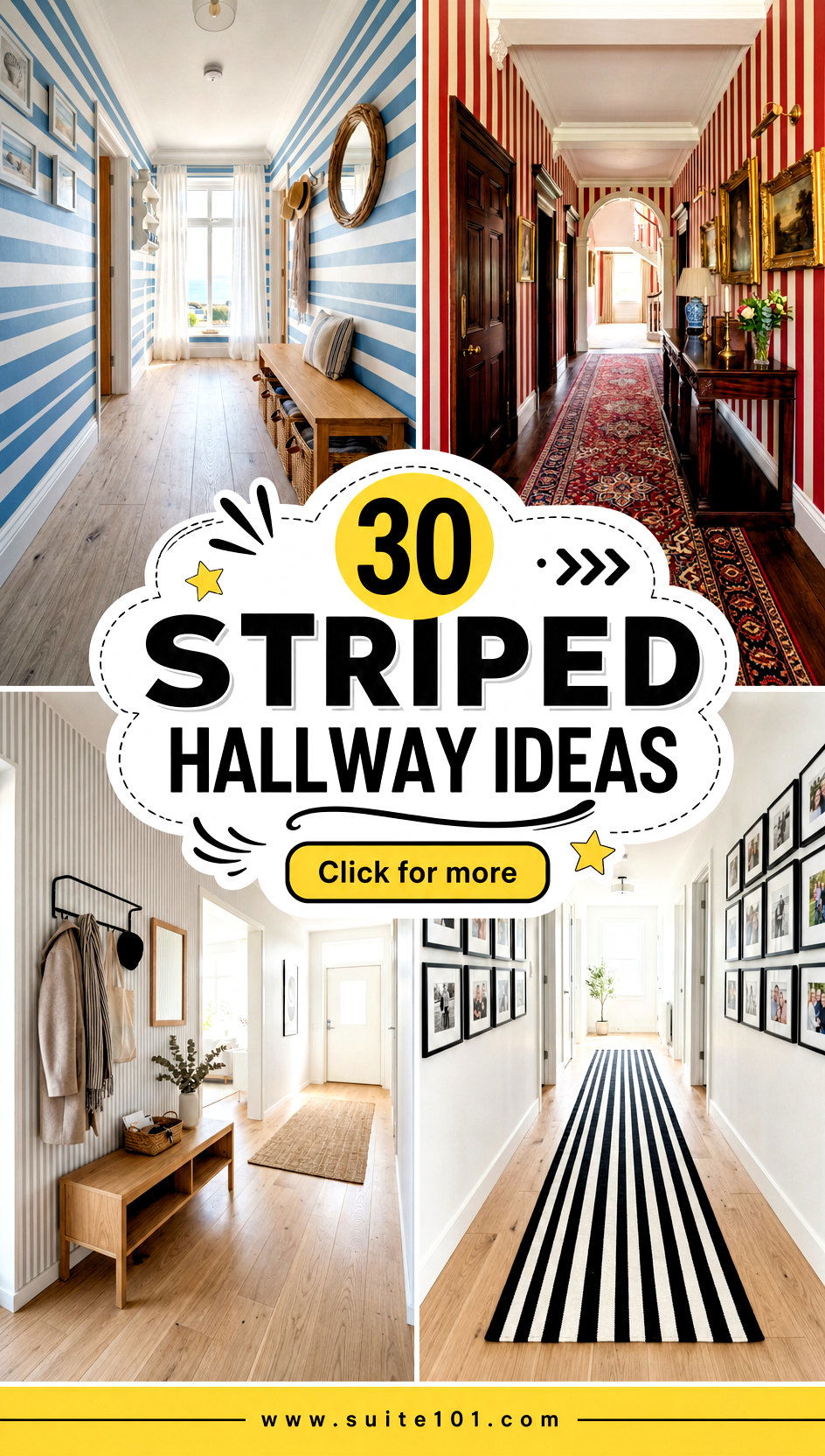 30 Striped Hallway Ideas to Brighten Every Footstep Right - 30 Striped Hallway Ideas to Brighten Every Footstep Right