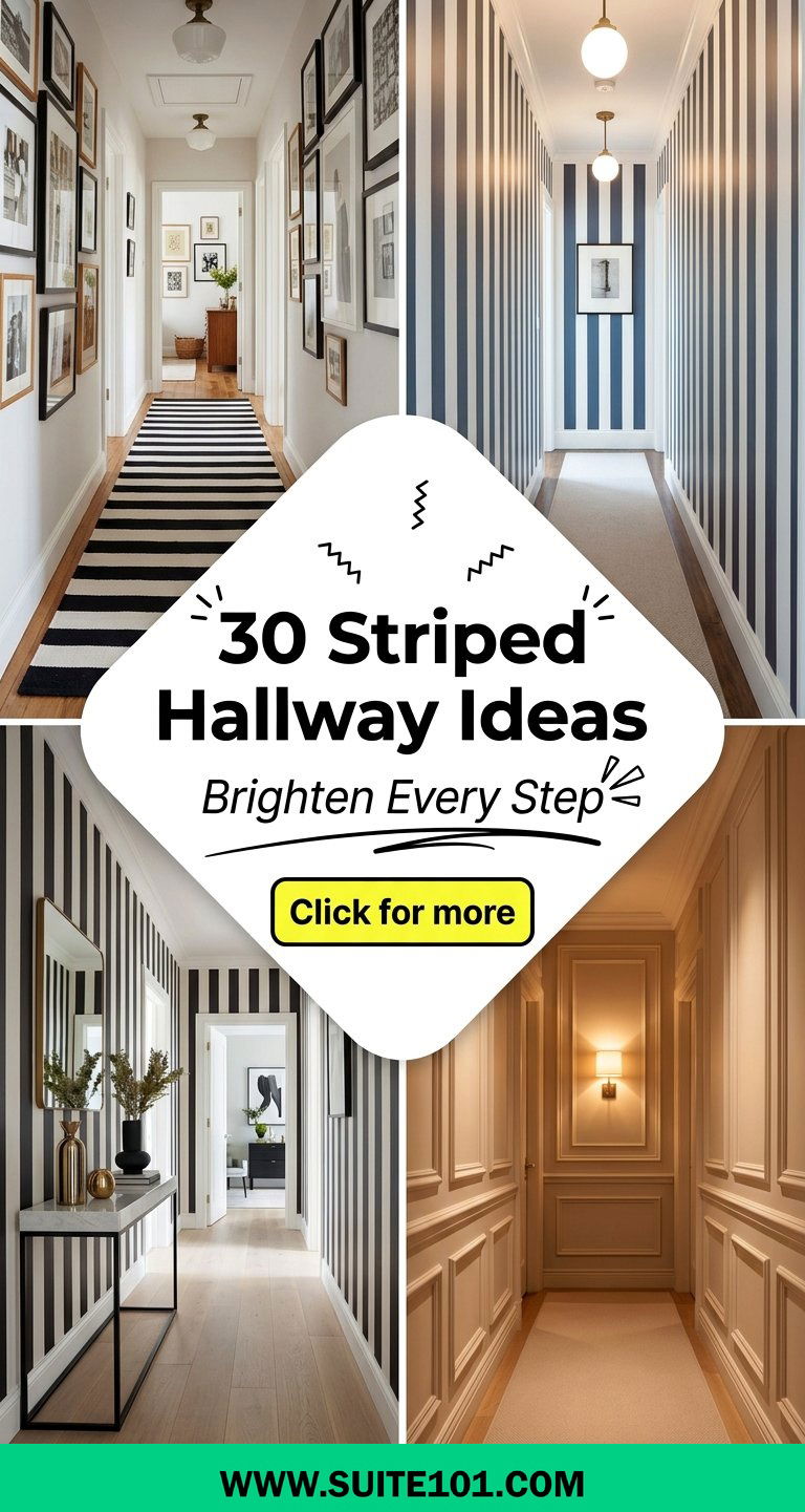 30 Striped Hallway Ideas to Brighten Every Footstep Right - 30 Striped Hallway Ideas to Brighten Every Footstep Right