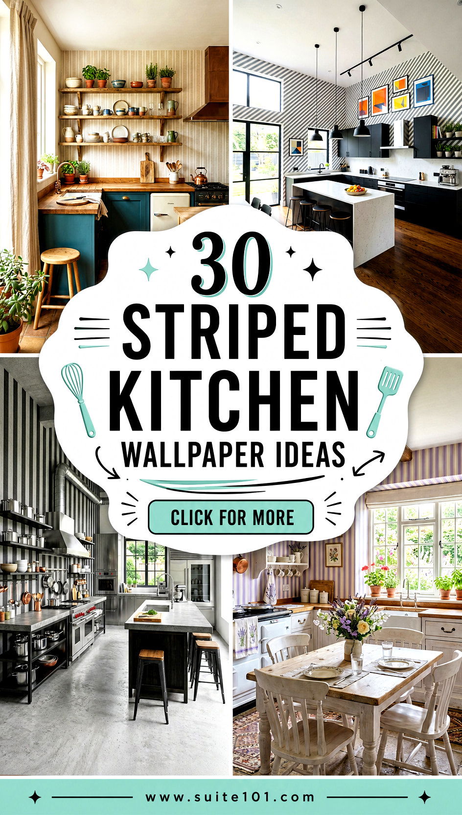 30 Striped Kitchen Wallpaper Ideas for Instant Upgrade Today - 30 Striped Kitchen Wallpaper Ideas for Instant Upgrade Today