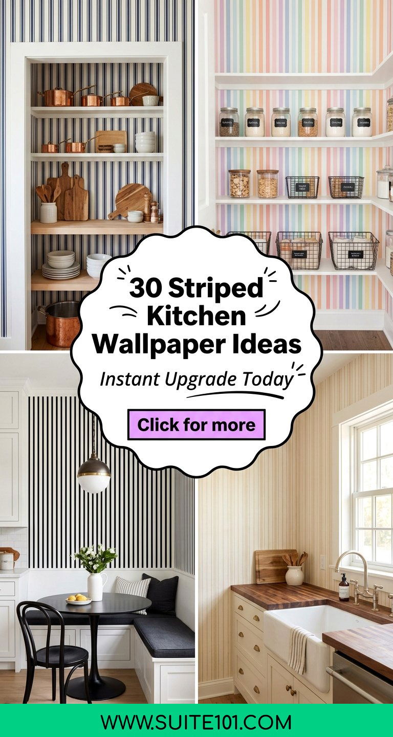 30 Striped Kitchen Wallpaper Ideas for Instant Upgrade Today - 30 Striped Kitchen Wallpaper Ideas for Instant Upgrade Today