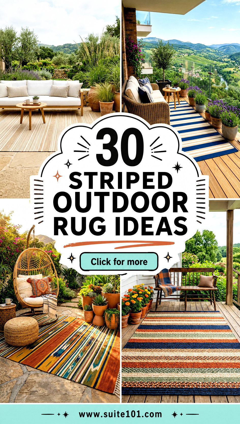 30 Striped Outdoor Rug Ideas to Upgrade Your Patio in Minutes - 30 Striped Outdoor Rug Ideas to Upgrade Your Patio in Minutes
