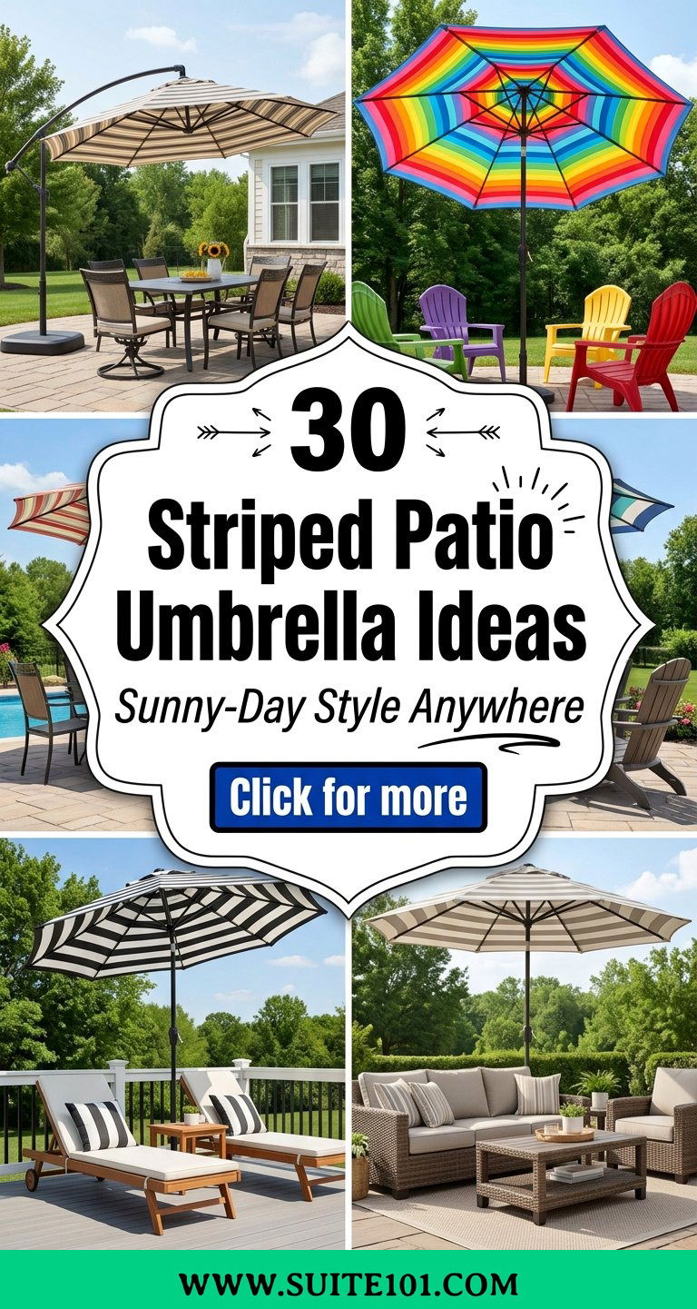 30 Striped Patio Umbrella Ideas for Sunny-Day Style Anywhere - 30 Striped Patio Umbrella Ideas for Sunny-Day Style Anywhere