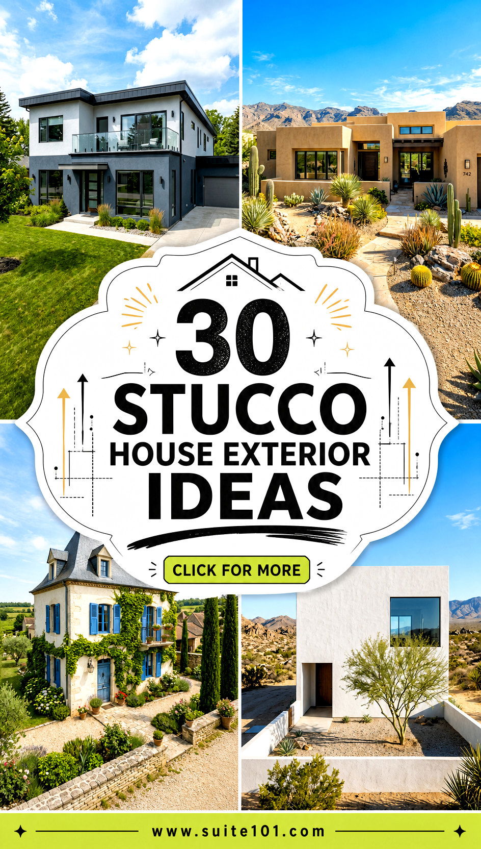 30 Stucco House Exterior Ideas to Boost Curb Appeal Today - 30 Stucco House Exterior Ideas to Boost Curb Appeal Today