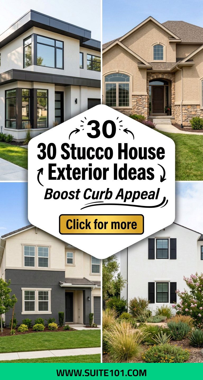 30 Stucco House Exterior Ideas to Boost Curb Appeal Today - 30 Stucco House Exterior Ideas to Boost Curb Appeal Today