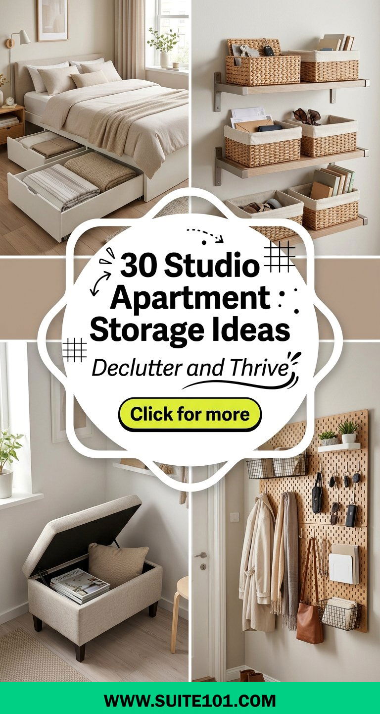 30 Studio Apartment Storage Ideas to Declutter and Thrive - 30 Studio Apartment Storage Ideas to Declutter and Thrive