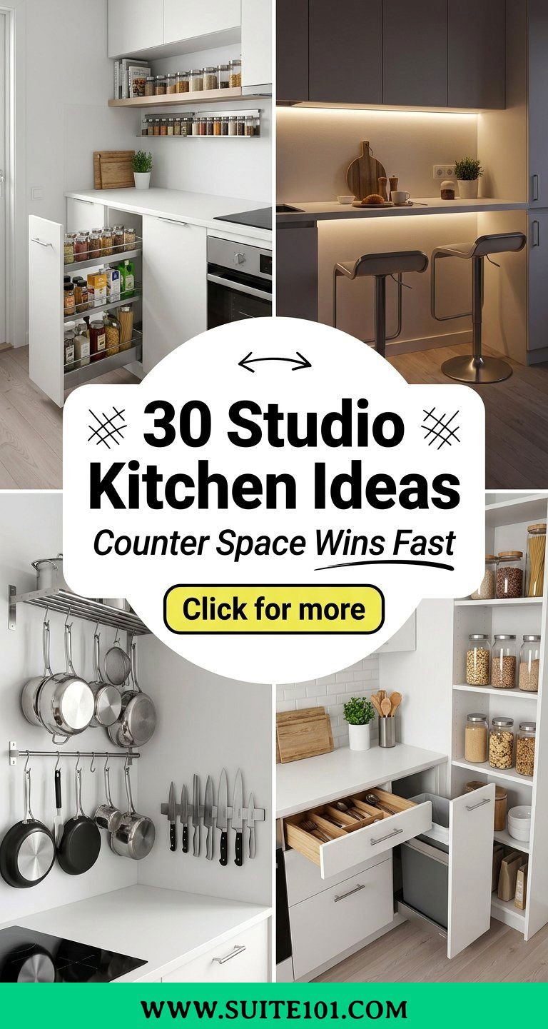30 Studio Kitchen Ideas to Maximize Counter Space Fast Now - 30 Studio Kitchen Ideas to Maximize Counter Space Fast Now