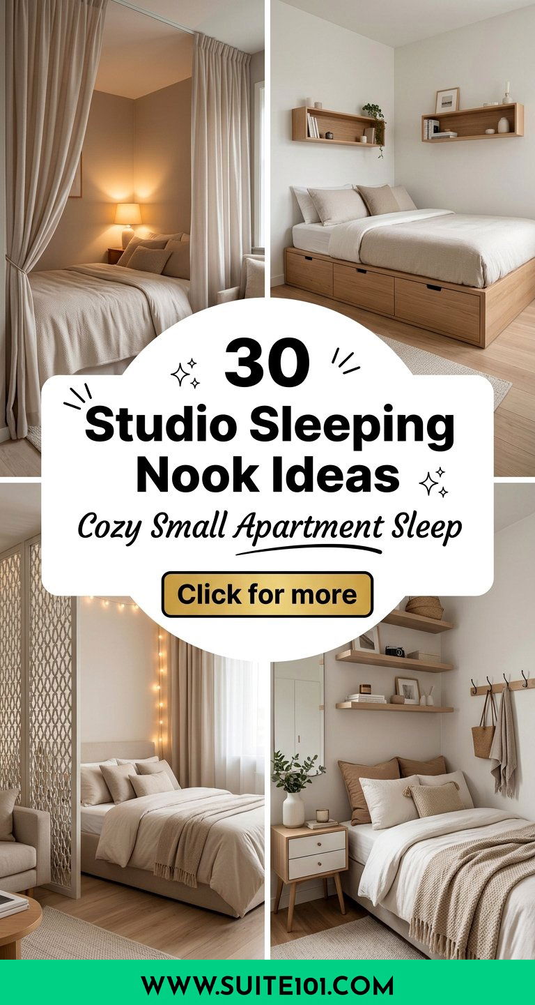 30 Studio Sleeping Nook Ideas for Cozy Small Apartments - 30 Studio Sleeping Nook Ideas for Cozy Small Apartments