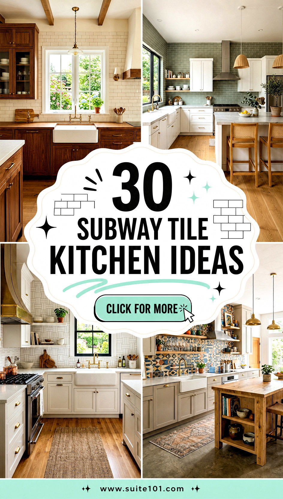 30 Subway Tile Kitchen Ideas for a Fresh Modern Remodel - 30 Subway Tile Kitchen Ideas for a Fresh, Modern Remodel