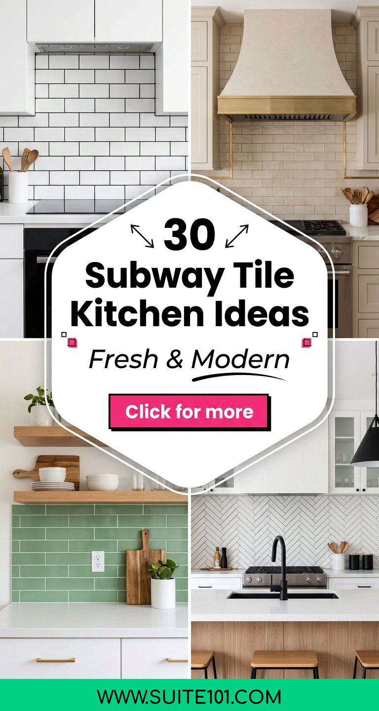 30 Subway Tile Kitchen Ideas for a Fresh Modern Remodel - 30 Subway Tile Kitchen Ideas for a Fresh, Modern Remodel