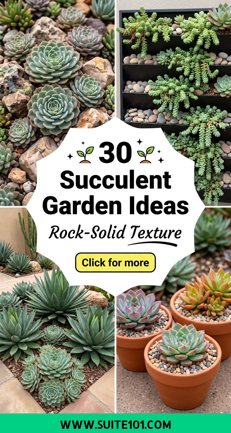 30 Succulent Garden Ideas for Rock-Solid Texture and Color - 30 Succulent Garden Ideas for Rock-Solid Texture and Color