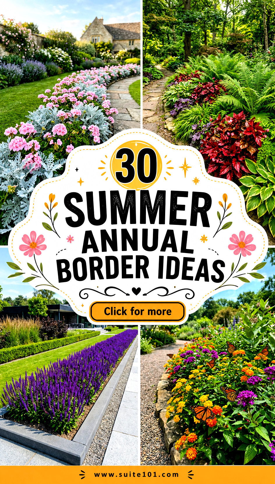 30 Summer Annual Border Ideas for Color That Lasts All Season - 30 Summer Annual Border Ideas for Color That Lasts All Season