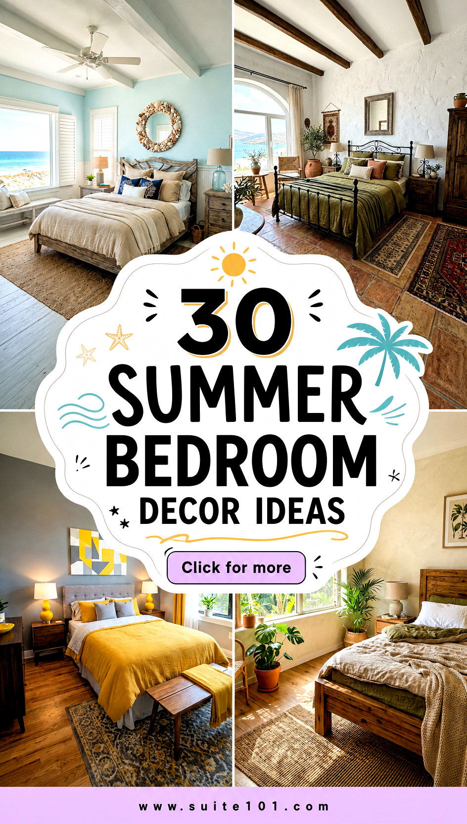 30 Summer Bedroom Decor Ideas for a Breezy Sleep-Ready Retreat - 30 Summer Bedroom Decor Ideas for a Breezy, Sleep-Ready Retreat