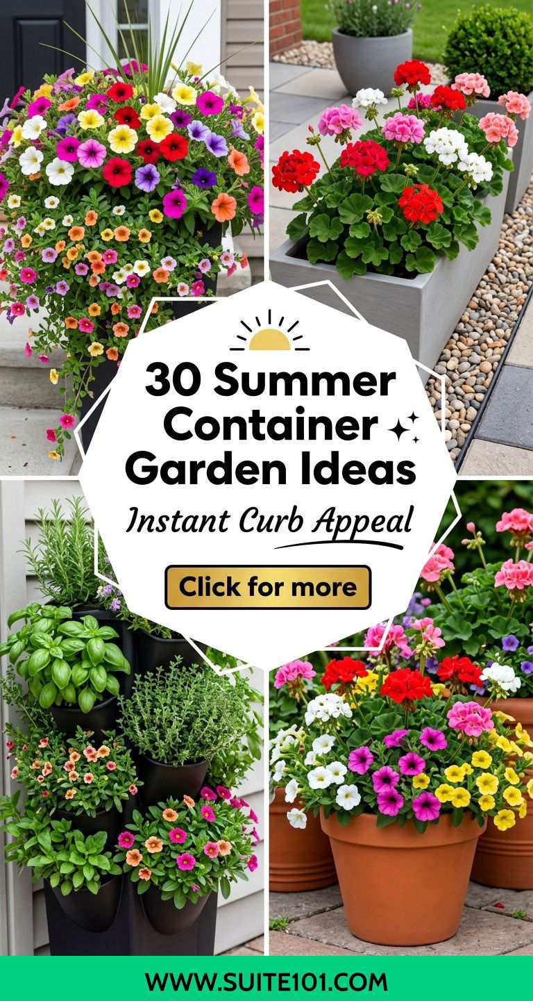 30 Summer Container Garden Ideas for Instant Curb Appeal - 30 Summer Container Garden Ideas for Instant Curb Appeal