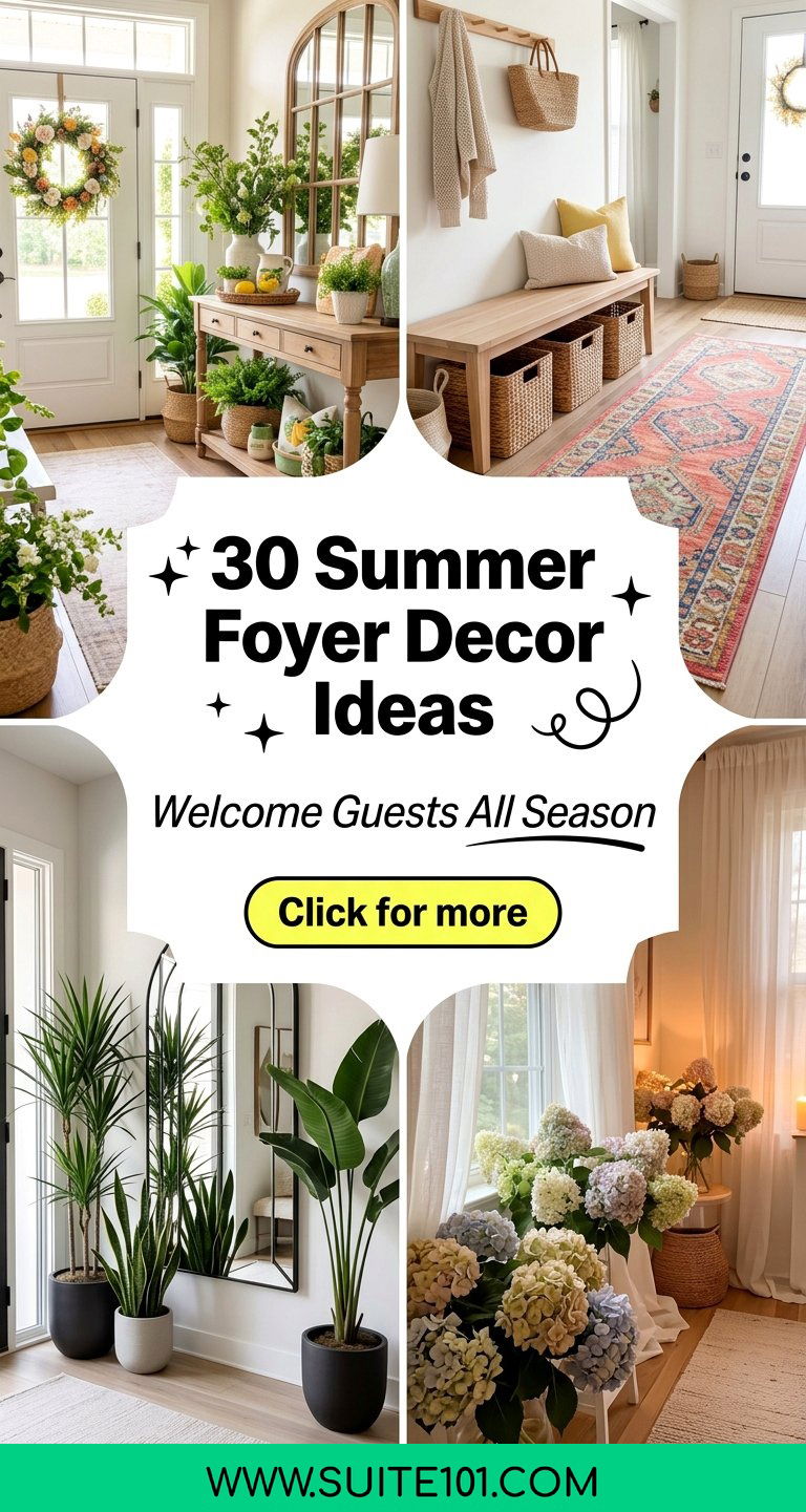 30 Summer Foyer Decor Ideas to Welcome Guests All Season - 30 Summer Foyer Decor Ideas to Welcome Guests All Season
