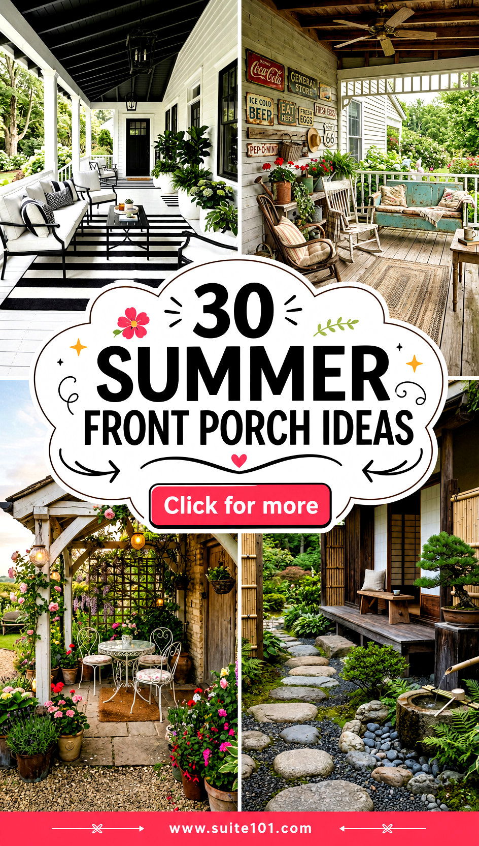 30 Summer Front Porch Ideas for a Fresh Inviting Welcome - 30 Summer Front Porch Ideas for a Fresh, Inviting Welcome