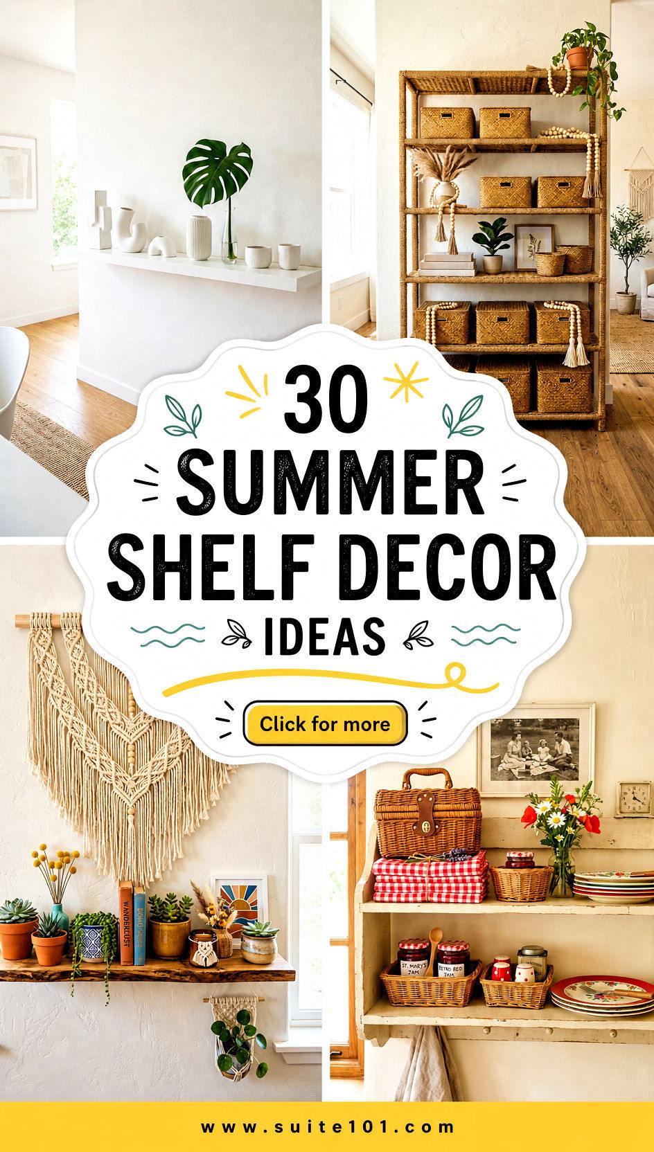 30 Summer Shelf Decor Ideas to Refresh Your Home in Minutes - 30 Summer Shelf Decor Ideas to Refresh Your Home in Minutes