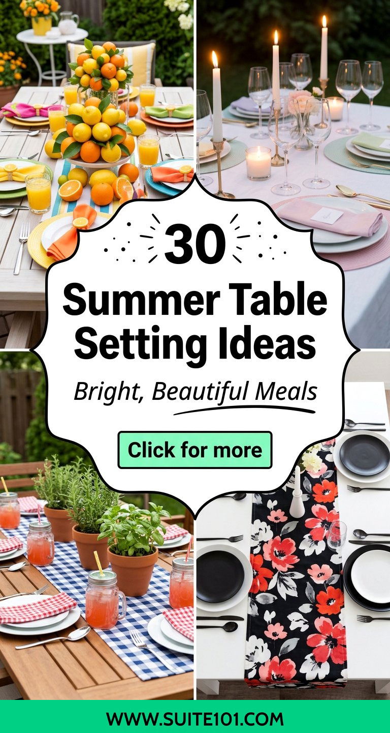 30 Summer Table Setting Ideas for Bright Beautiful Meals - 30 Summer Table Setting Ideas for Bright, Beautiful Meals