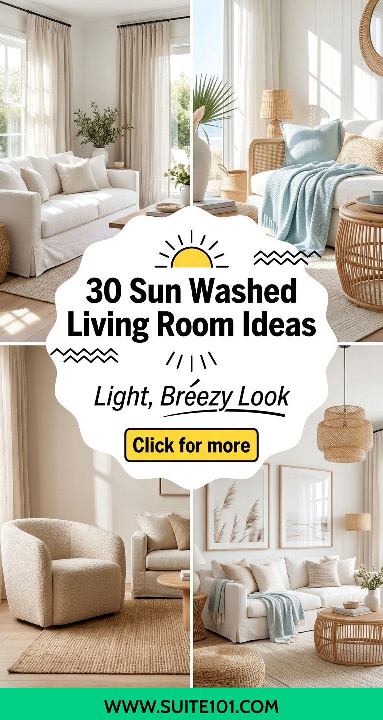 30 Sun Washed Living Room Ideas for a Light Breezy Look - 30 Sun Washed Living Room Ideas for a Light, Breezy Look