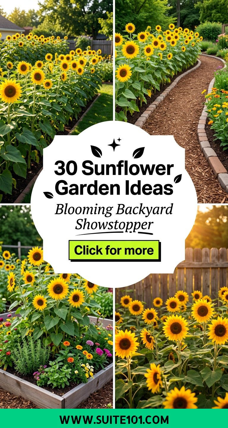 30 Sunflower Garden Ideas for a Blooming Backyard Showstopper - 30 Sunflower Garden Ideas for a Blooming Backyard Showstopper